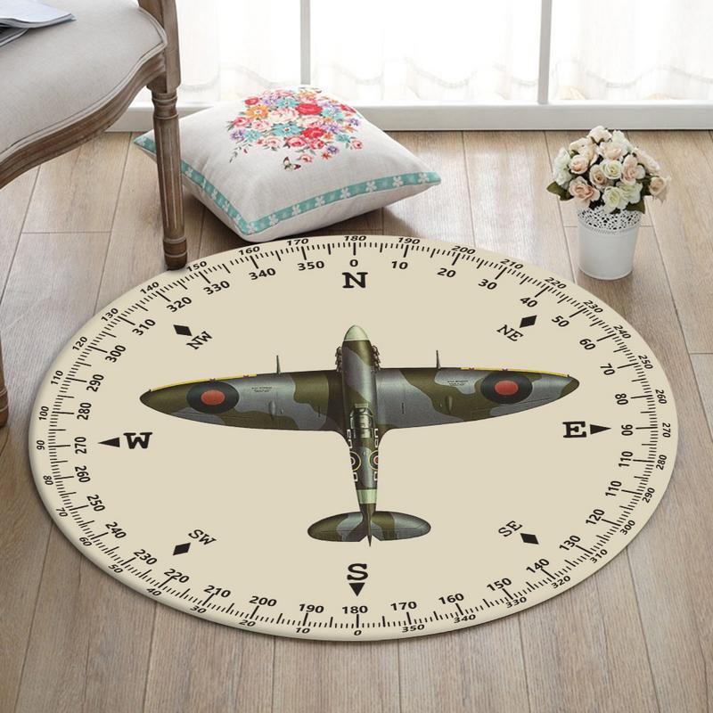 Supermarine Living Room Round Mat Circle Rug Supermarine