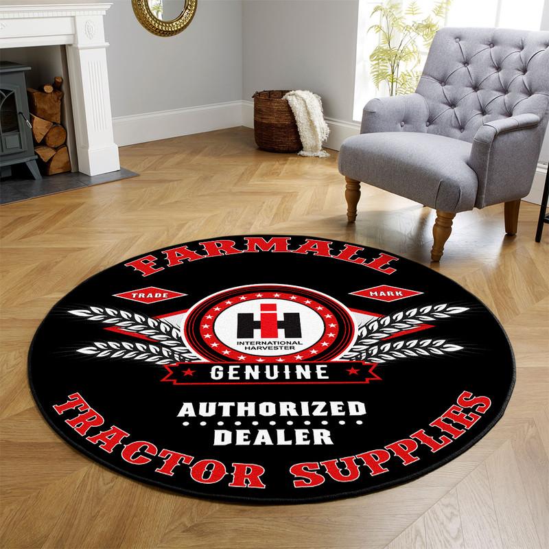 Farmall Tractor Living Room Round Mat Circle Rug 07392