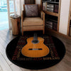 Guitar Wood Living Room Round Mat Circle Rug 05995