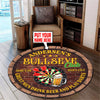 Personalized Bullseye Club Dart and Beer Living Room Round Mat