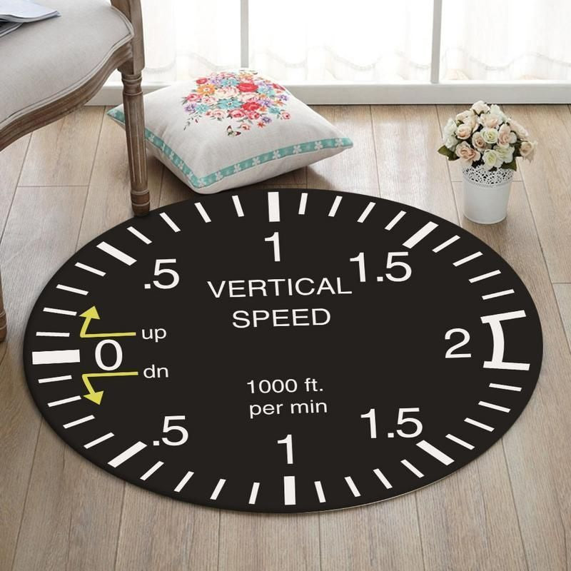 Aircraft Living Room Round Mat Circle Rug Aircraft 03521