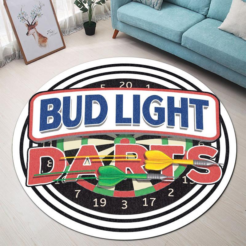 Bud Light Darts Living Room Round Mat Circle Rug 06826