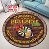 Personalized Bullseye Club Dart and Beer Living Room Round Mat