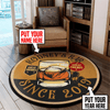 Personalized Bar Great Friends Great Drinks Living Room Round