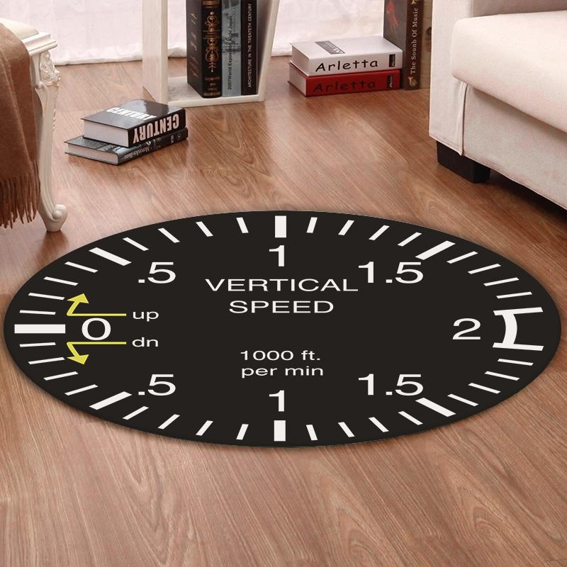Aircraft Living Room Round Mat Circle Rug Aircraft 03521