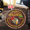 Personalized Bullseye Club Dart and Beer Living Room Round Mat