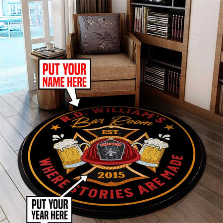 Personalized Firefighter Bar Room Where the Stories Are Made