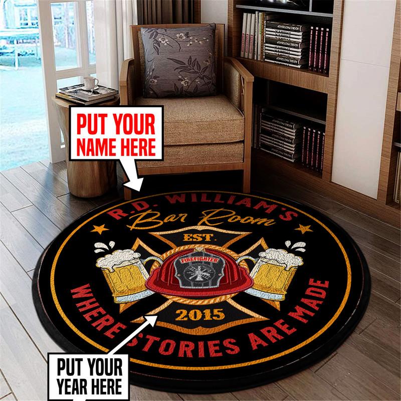 Personalized Firefighter Bar Room Where the Stories Are Made