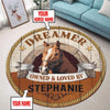 Personalized Horse Owned and Loved Living Room Round Mat Circle