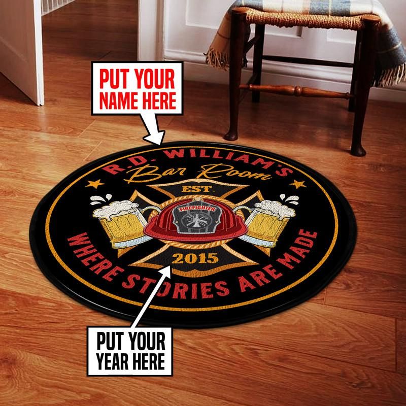 Personalized Firefighter Bar Room Where the Stories Are Made