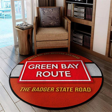 Gbrr Living Room Round Mat Circle Rug Gbw Green Bay and Western