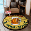 Personalized Dad's Bar Pool Hall Living Room Round Mat Circle