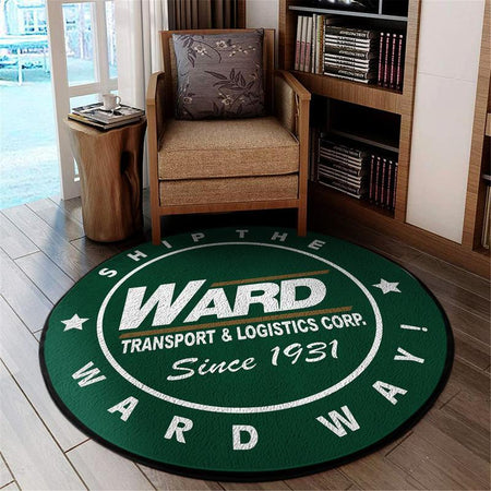 Truckdriver Living Room Round Mat Circle Rug Ward Trucking 04892