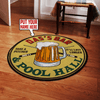 Personalized Dad's Bar Pool Hall Living Room Round Mat Circle