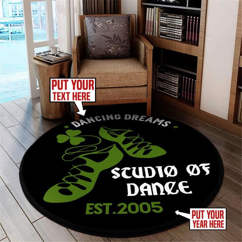 Personalized Irish Dancing Living Room Round Mat Circle Rug 06390