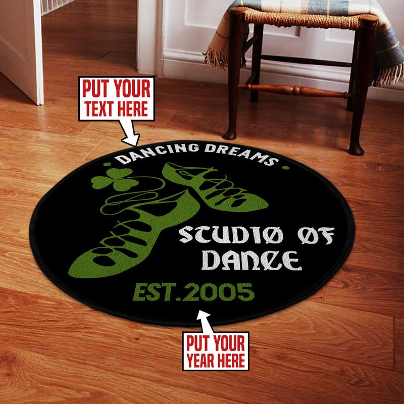 Personalized Irish Dancing Living Room Round Mat Circle Rug 06390