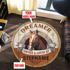 Personalized Horse Owned and Loved Living Room Round Mat Circle