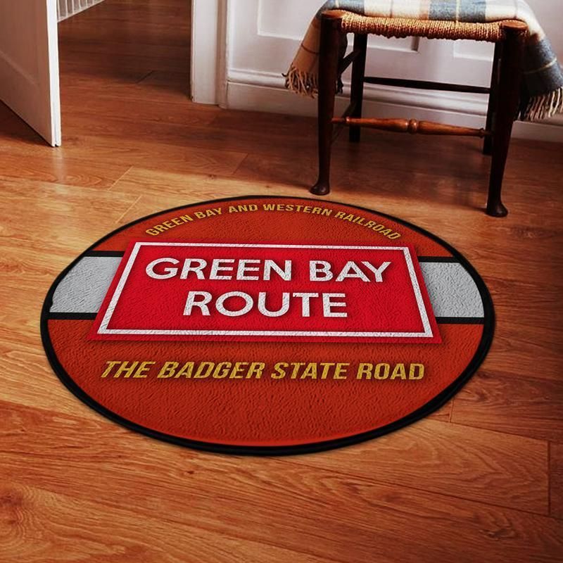 Gbrr Living Room Round Mat Circle Rug Gbw Green Bay and Western