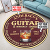 Personalized Guitar Whiskey Lounge Living Room Round Mat Circle