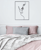 Female Face Line Art - Metal House Sign