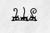 Three Cats Peeking for Cat Lovers | Wall Art Decor - Cut Metal Sign