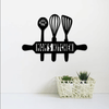 Kitchen rolling pin personalized name Metal House Sign