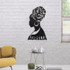 Melanin Girl Personalized Name Metal Wall Art
