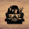 Campfire Camping - Cut Metal Sign