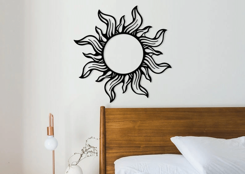 Sun Wall Art Decor - Cut Metal Sign