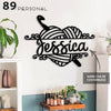Heart-Shaped Crochet - Personalized Metal House Sign