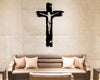 Jesus being nailed to the cross - Cut Metal Sign