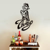 Latin Couple Tango - Cut Metal Sign - Dance