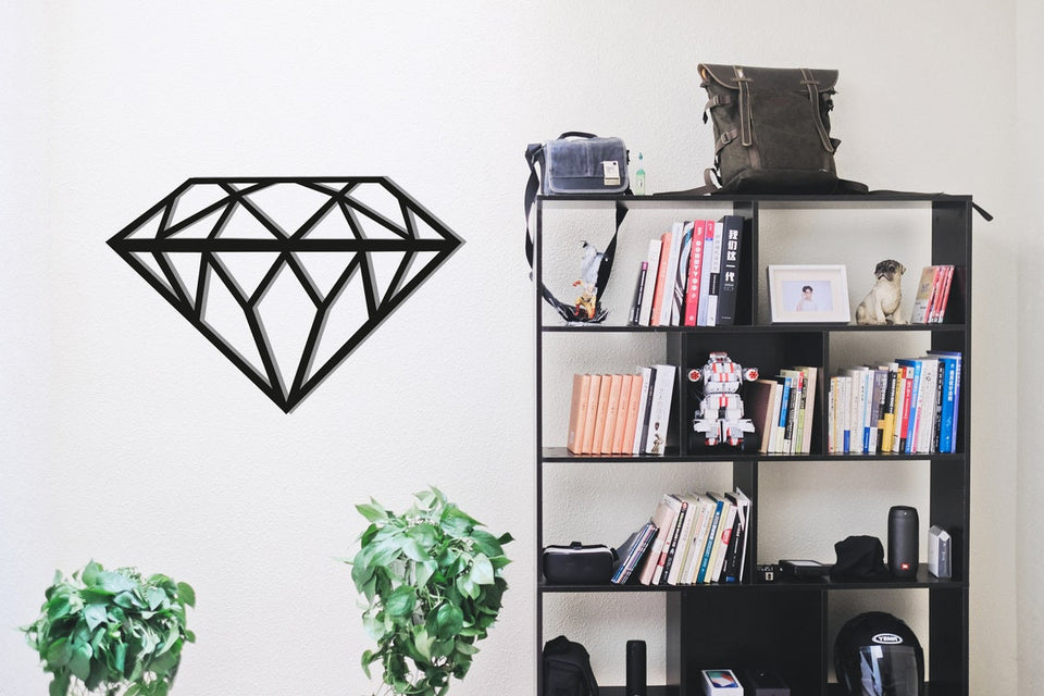 Geometric Diamond | Wall Art Decor - Cut Metal Sign