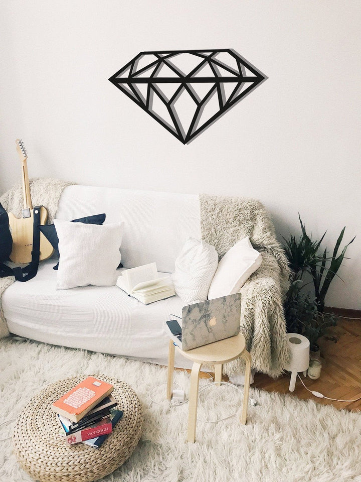 Geometric Diamond | Wall Art Decor - Cut Metal Sign