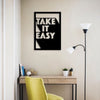 Take It Easy Modern Decoration (Rectangle) | Wall Art Decor - Cut Metal Sign