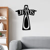 Bible Jesus in cross Cut Metal Sign