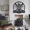 Barber Hair Stylist Monogram - Personalized Metal House Sign