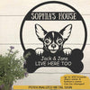 Chihuahua's House Dog Lovers Personalized Metal Sign