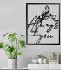 I Am Always With You Cardinal - Metal House Sign