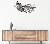 Butterfly And Melody Notes Music - Metal House Sign