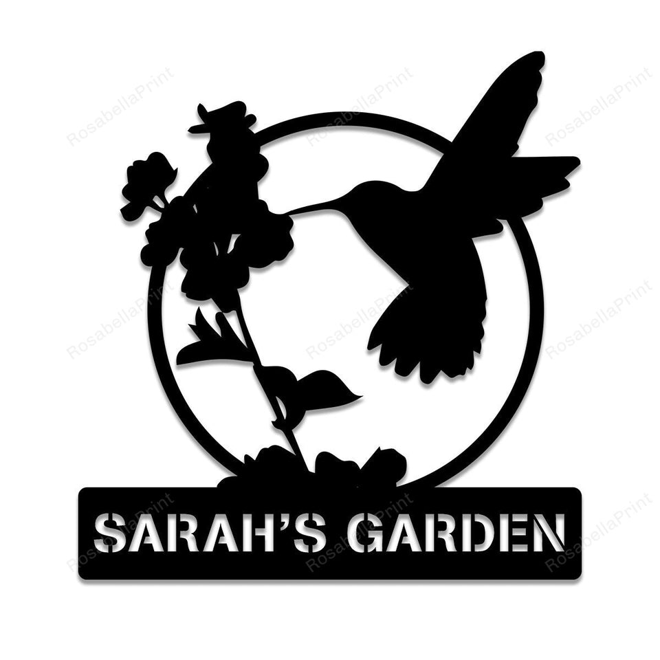 Personalized Hummingbird Metal Garden Signs Personalized Hummingbird Black Metal Peace Sign Cute Metal Welcome Signs For Outside