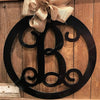 Monogram Family Door Hanger Decor Single Letter Personalized Metal Acm Decor Vine Script Font Custom Letter Signs Monogram Family Beware Halloween Sign Plain Garage Signs For Men
