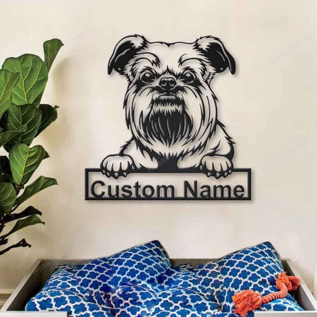 Personalized Griffon Bruxellois Dreed Dog Metal Sign Personalized Griffon Camping Sign Tiny Personalized Name Signs For Home Decor