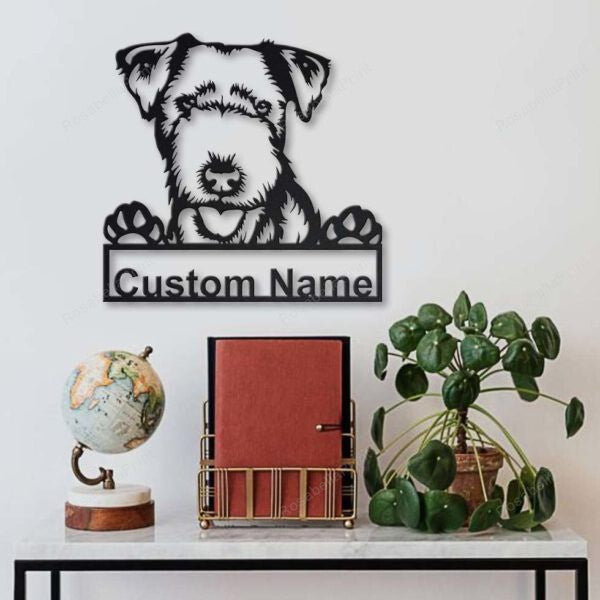 Lakeland Terrier Dog Personalized Metal , Cut Metal Signs Lakeland Terrier Custom Metal Signs Puny Bar Signs For Home