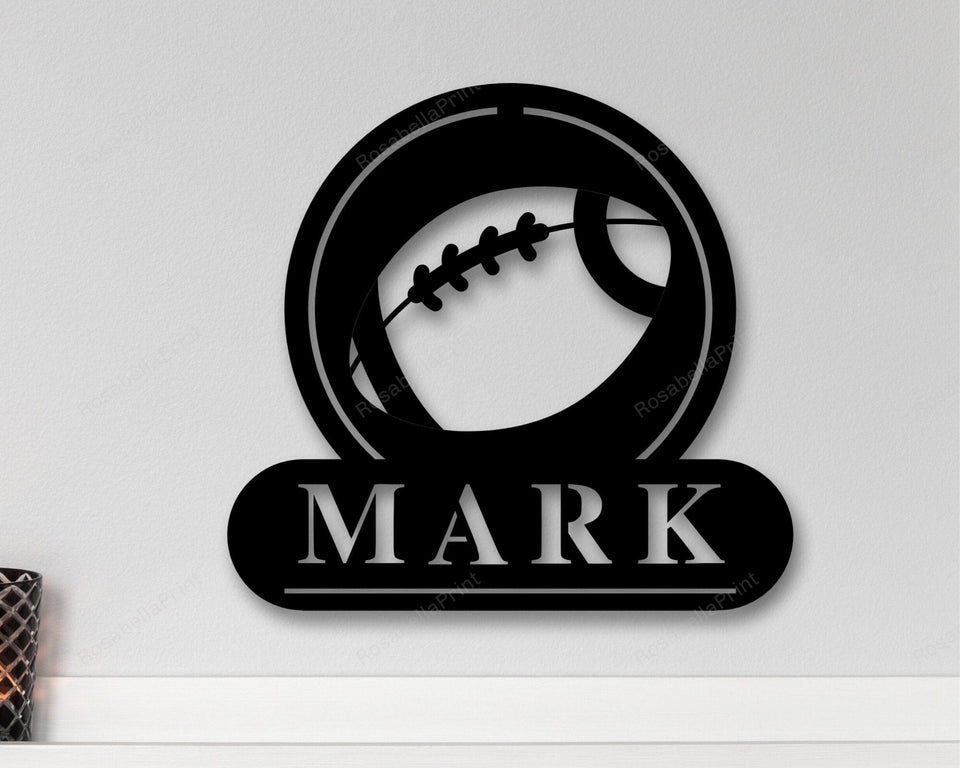 Christmas Gift, Personalized Metal Football Sign Christmas Gift Funny Yard Signs Plain Garage Signs For Men Funny
