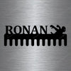 Swimming Custom Name Medal Hanger Holder Display Rack 12 Hooks, Cut Metal Sign Swimming Custom Bathroom Signs Wall Decor Plain Funny Signs For Man Cave