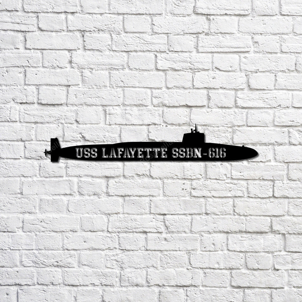 Uss Lafayette Ssbn616 Navy Ship Metal Sign Uss Lafayette Halloween Signs Outdoor Tiny Signs For Home Decor Wall