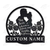 Father And Daughter Personalized Monogram Metal , Cut Metal Sign Father And Halloween Yard Sign Kawaii Personalized Metal Signs For Outdoors
