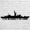 Rosabellaprint Uss Barbey Ff1088 Navy Ship Metal Art, Custom Us Navy Ship Cut Metal Signs Rosabellaprint Uss Copenhagen Sign Light Wonderful Metal Signs For Outside Home Decor