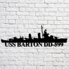 Uss Barton Dd599 Navy Ship Metal Art, Custom Us Navy Ship Cut Metal Sign Uss Barton Home Bar Signs Attractive Corvette Metal Signs For Garage